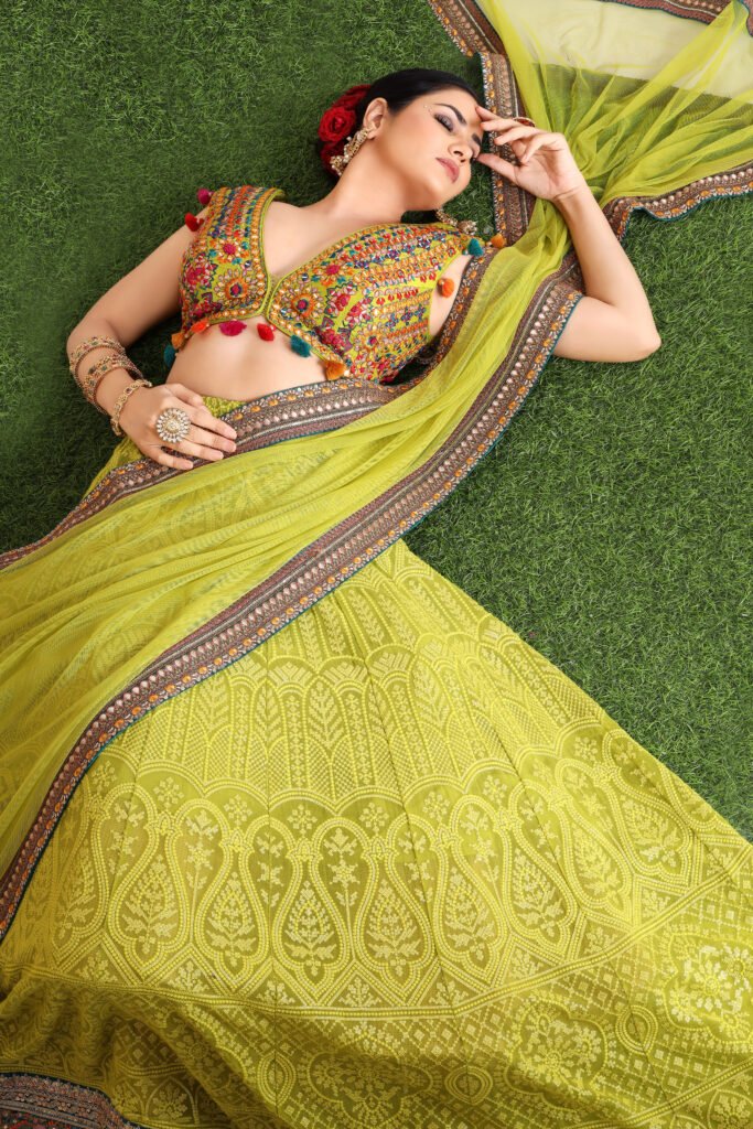 designer photoshoot on model
