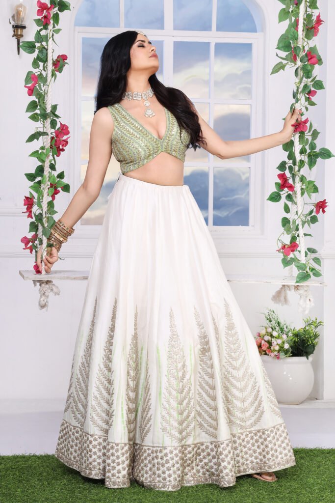 designer photoshoot on model